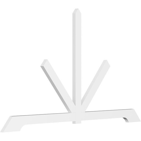 Ekena Millwork Vanguard Architectural Grade PVC Gable Bracket, 96"W x 56"H x 2"D x 4"F, 14/12 Pitch GBP096X56X0204VAN00 - main